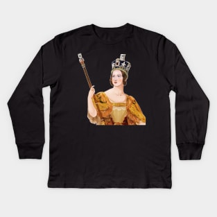 Queen Victoria - historical illustration Kids Long Sleeve T-Shirt